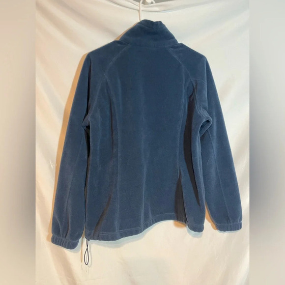 Columbia Blue Fleece Jacket Full-Zip Classic Fit - Picture 5 of 9